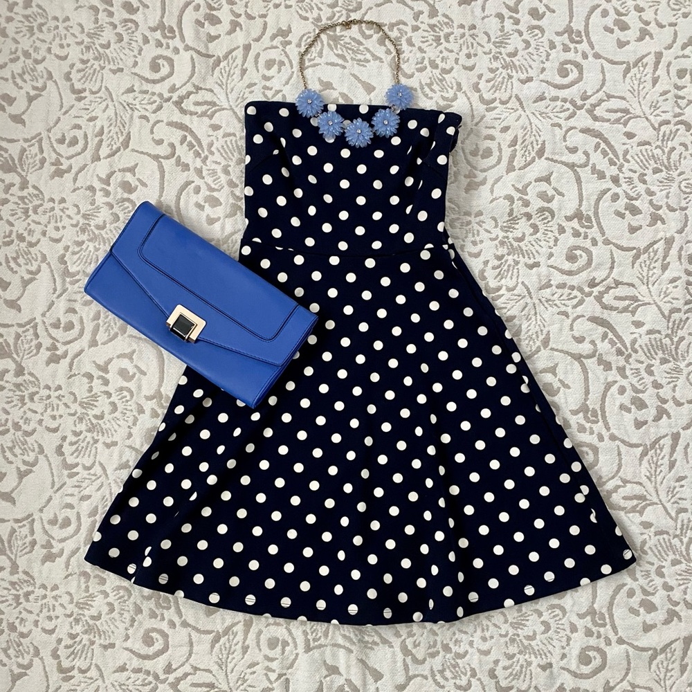 Strapless Polka Dot Dress